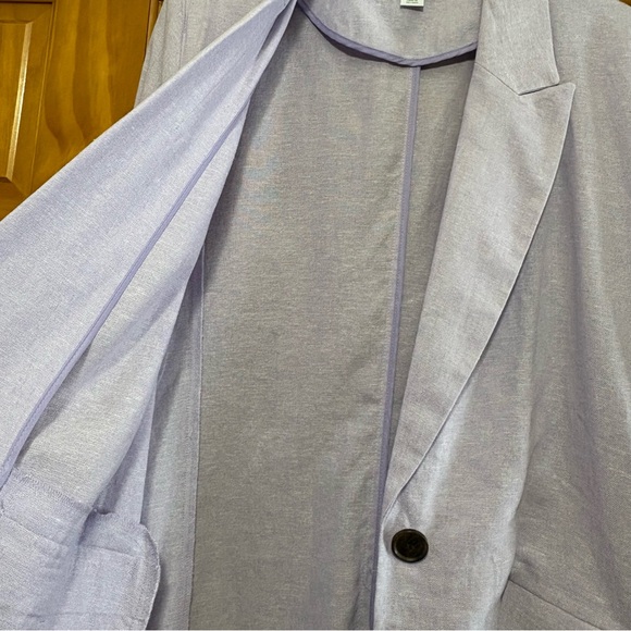 Liz Claiborne Light Purple Linen Blend Blazer NWT - Picture 7 of 10
